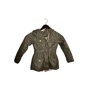 okaidi france girls Jacket size 116 6a 6 ‎ brown pink lining